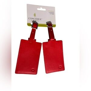 Concierge Accessories Fire Red Luggage ID Tags, set of two